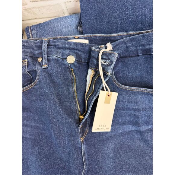 Good American Good Legs Crossover Jeans New Size 14/32 Skinny